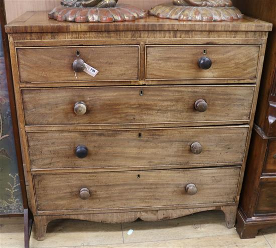 A Regency mahogany chest W.109cm